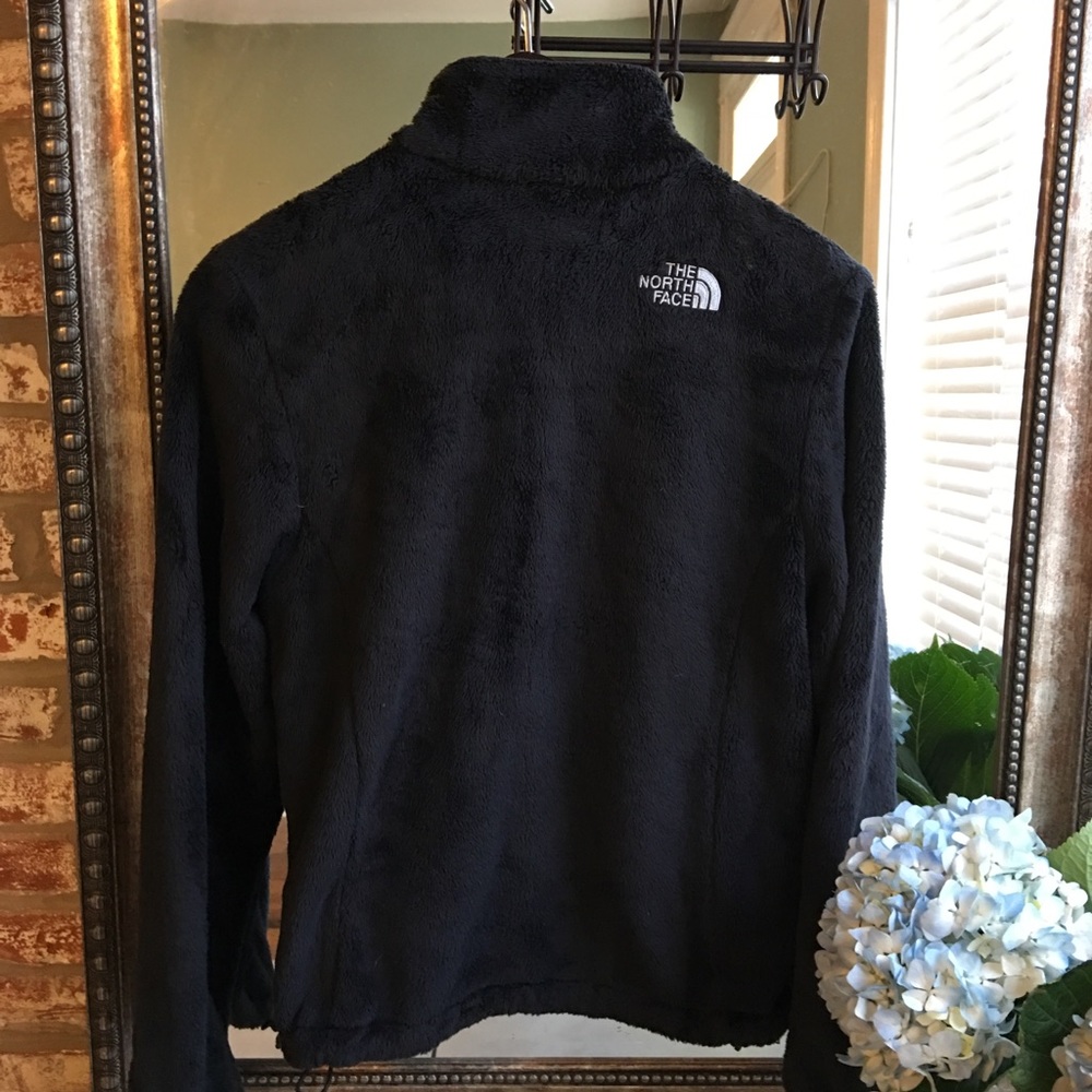 Fuzzy black North Face jacket